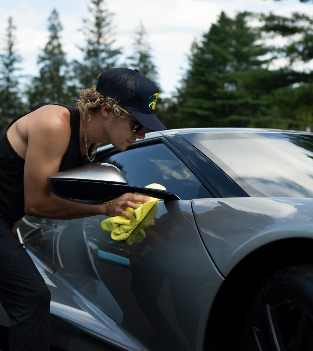 Jake detailing a nice car