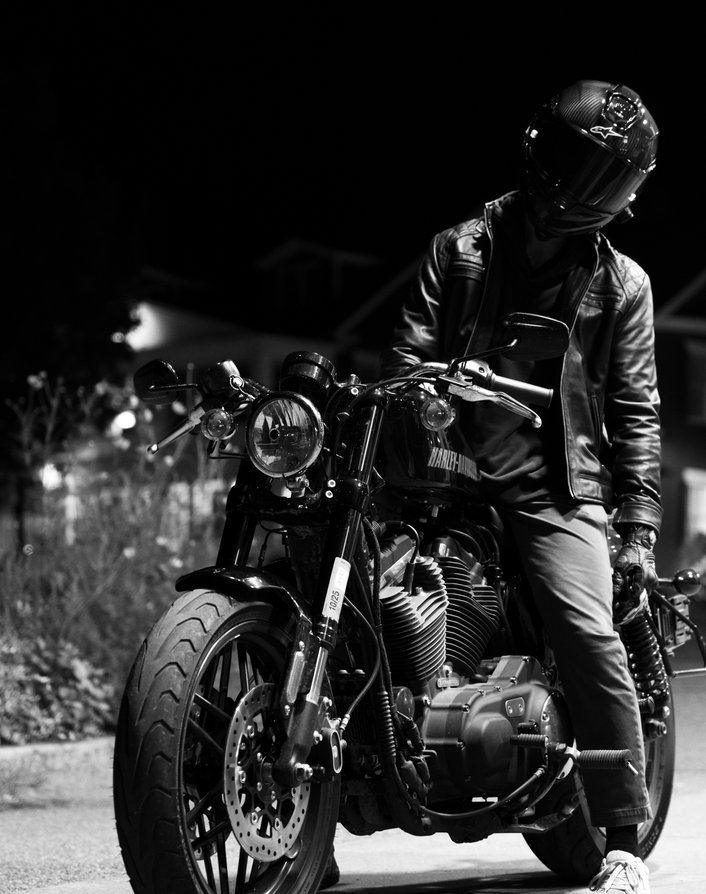 Jake on a motorcycle