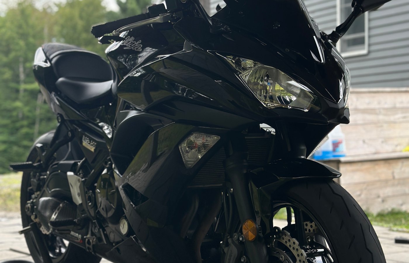 Detailed motorcycle finish