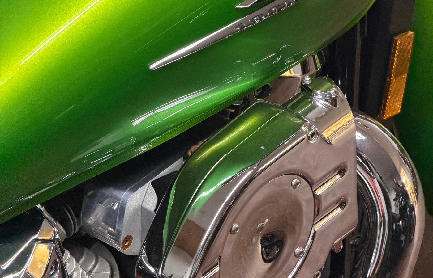 Motorcycle after professional detailing